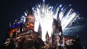 Mandatory Credit: Photo by Buckner/Variety/REX/Shutterstock (5623862bh) Fireworks The Wizarding World of Harry Potter opening at Universal Studios, Los Angeles, America - 05 Apr 2016
